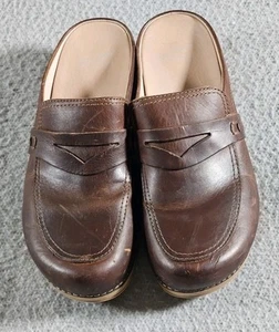 Dansko Women’s Bel Oiled Clogs Work Safety Nurse Chef Casual Shoes Brown Sz 40 - Picture 1 of 15