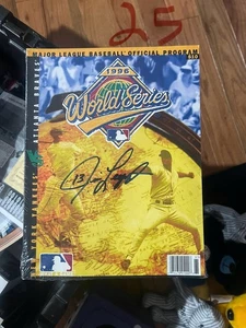 Jim Leyritz Signed 1996 World Series Program New York Yankees Atlanta Braves - Picture 1 of 1