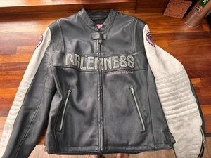 Ladies Arlen Ness Leather motorcycle Jacket, Thick , Heavy Weight Cowhide, 16/18 - Picture 1 of 12