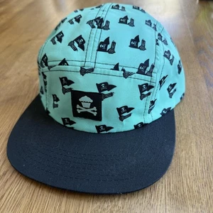 Johnny Cupcakes Five Panel Hat with Pirate Flag Pattern NWOT - Picture 1 of 2