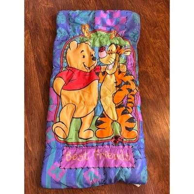 Vintage Winnie The Pooh “Best Friends” Double Sided Print Sleeping Bag 30”X57” - Image 1 of 4