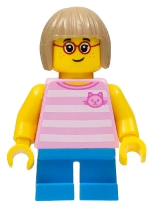 LEGO®|Minifigure|City|Child - девочка, розовый в полоску рубашка|cty0663|новый|бесплатная доставка - Изображение 1 из 1