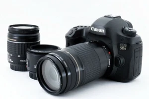 Canon EOS 5Ds 50.6MP 28-80/75-300/50mm Lens Set [Exc+++] w/8GB SD Card [277] - Picture 1 of 10