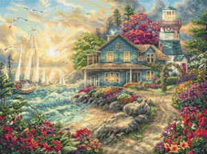 Sunrise by the Sea L8068 LetiStitch Counted Cross Stitch Kit - Picture 1 of 11