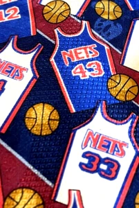 👔❤️ NETS NBA BASKETBALL RALPH MARLIN FUN NOVELTY NECKTIE TIE FREE SHIPPING 👔❤️ - Picture 1 of 5