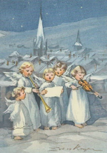 Postkarte: Erica von Kager - Fünf musizierende Engel - Bild 1 von 1