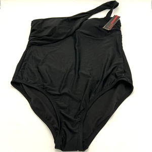 Women's One Piece Bathing Suit Black Large Sofia Vergara One Shoulder Swim Suit - Picture 1 of 10