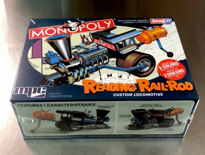 MPC MONOPOLY READING RAIL-ROD CUSTOM LOCOMOTIVE MODEL-KIT 1/25 SCALE SEALED - Image 1 of 4