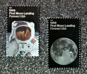 2019USA #5399-5400 Forever - First Moon Landing 1969 - Set of 2 Singles  Mint - Picture 1 of 1