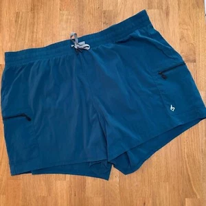 Pantalones Cortos Torrid 3X Azul Teal Verde Happy Camper Nylon Cintura Elástica - Imagen 1 de 6