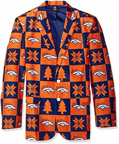 Chaqueta de negocios fea con parches de los Denver Broncos FOCO NFL para hombre Foto 1 de 1