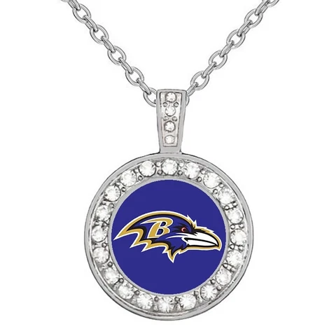 Baltimore Ravens Elegant Womens 925 Sterling Silver Necklace Football Gift D18 Cover