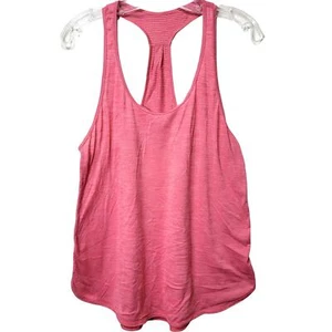 Lululemon Tank Racerback S/M Pink Salmon Small Med Stripe Classic - Picture 1 of 6
