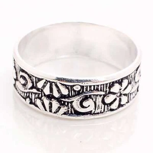 Argento 925 Placcato Fatto A Mano Gioielli Per Lei Anello Misura 10 R-14168 - Foto 1 di 3