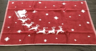 NOVO Tapete de Banho Pottery Barn Sleigh Bell Jacquard 20" X 34" Vermelho Natal - Imagem 1 de 2