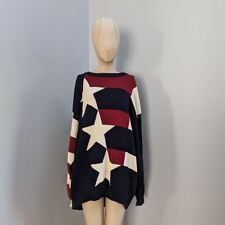 Cotton Traders Vintage Stars & Stripes Sweater XL Blue