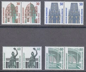 Germany 1987 MNH Mi 1339A/1339A-1342A/1342A Pairs/Paare Historic Sites set ** - Picture 1 of 2
