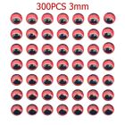 Red 3/4/5/6Mm 3D Holographic Fishing Lure Eyes  Pack Of 300 For Diy Projects