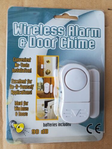 Wireless Alarm & Door Chime Hampton Direct 20975 White For Windows or Doors