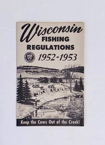 Folleto plegable de colección sobre las regulaciones de pesca de Wisconsin 1952-1953 - Imagen 1 de 4