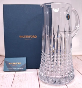 Waterford Ireland Lismore Diamond Jug Crystal Pitcher Engraved Name NEW 9.75" - Picture 1 of 15