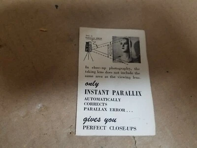 * Folleto Instantáneo Parallix #2 para uso en cámaras RO (Rollei) Foto 1 de 2