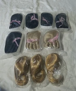 NEU KONVOLUT 10 Puppenperücken Markenlos Blond Brünette - Bild 1 von 4
