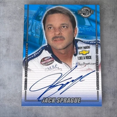 Jack Sprague TRUCK SERIES PACK PULLED signed card 2001 WHEELS AUTH AUTOGRAPHS - Image 1 of 2