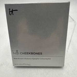 it Cosmetics Hello Cheekbones Matte Bronzer Radiance Highlighter Contouring NEW - Picture 1 of 19