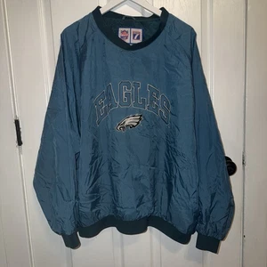VTG Logo 7 Men’s Philadelphia Eagles Pullover V Neck Size XL 90’s NFL Green - Picture 1 of 7