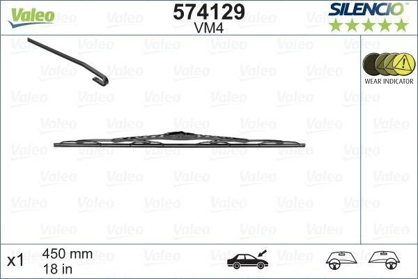 Limpador Jaguar X-Type 16-22 (574129) OEM Valeo - Imagem 1 de 4