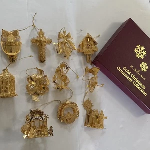 2006 Danbury Mint Annual 23k Gold Christmas Tree Ornament Set of 11 READ - Picture 1 of 11