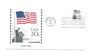 1895 20c Flag over the Supreme Court, coil, Andrews FDC - Picture 1 of 1