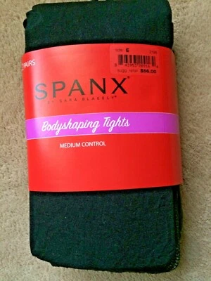 Paquete de 2 mallas modeladoras corporales de control medio Spanx talla E negras/marrones # 2195 nuevas con etiquetas Foto 1 de 3