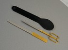 altes Dreizack Solingen Schreibtischset Schreibset vergoldet im Etui Vintage RAR