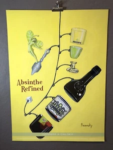 "Póster publicitario ABSINTHE, homenaje a una caldera del artista John Pacovsky, nuevo 19x26""" - Imagen 1 de 5