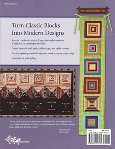 Folded Log Cabin Quilts-Create Depth n Classic Block-Traditional to Contemporary - Picture 1 of 2