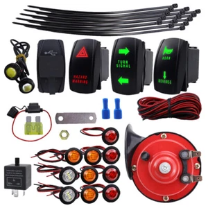 Horn Rocker Switch Relay Turn Signal Kit For Polaris RZR Ranger XP Turbo Can-Am - Picture 1 of 23