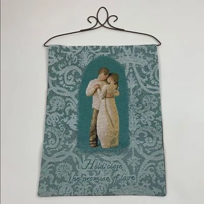 Willow Tree Promise Collection Romantic Wall Hanging Tapestry Couple Design - Image 1 of 4