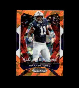 2021 Panini Prizm Draft Picks Prizms Orange Ice #188 Micah Parsons NM-MT All Ame - Picture 1 of 2