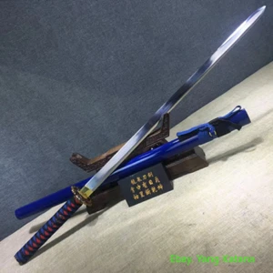 Handmade Manganese Steel Straight Japanese Katana Samurai Sword Very Sharp #1300 - Picture 1 of 12