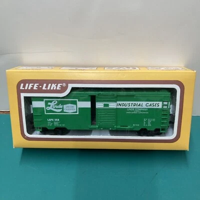Life-Like HO Scale S/D Box Car #8475, Linde #LAPX 358, Original Box - Image 1 of 4