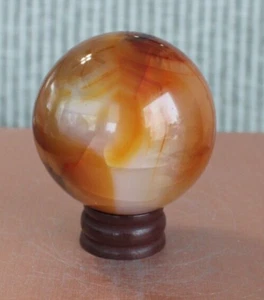 CARNELIAN SPHERE 52.6 MM/ 196 GRAMS - Picture 1 of 5