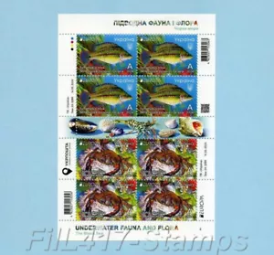 Ucrania 2024. EUROPA CEPT "Fauna y flora submarina". Hoja completa. - Imagen 1 de 1