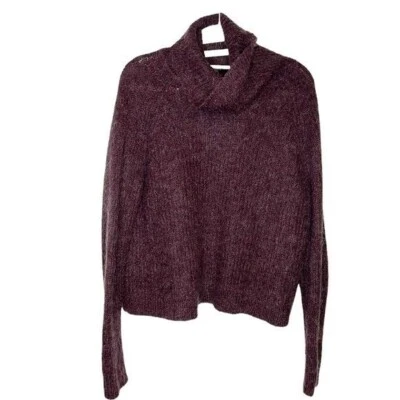 Suéter Aritzia Talula Para Mujer Mediano Púrpura Lana Mohair Pullover Manga Larga Foto 1 de 4