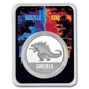 Niue: Godzilla 1 oz Silver 2021 Slab - Zdjęcie 1 z 4