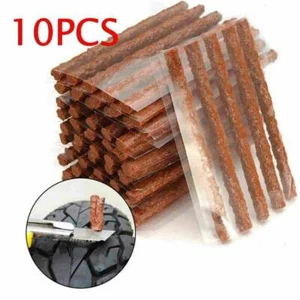 10Pcs Car Motorcycle Tire Repair Plugs Tubeless Seal Patch Tyre Rubber Strips - Picture 1 of 11
