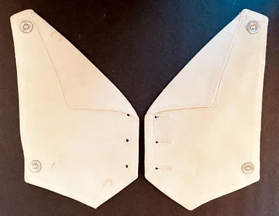 Chaqueta de vestir blanca vintage de oficial de la Marina años 40 cuello negro ~ número de identificación. Foto 1 de 2