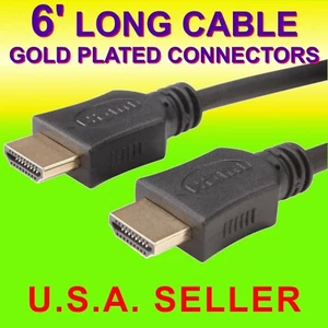HDMI Kabel 6' lang Premium Qualität korrosionsbeständig vergoldete Anschlüsse - Bild 1 von 9