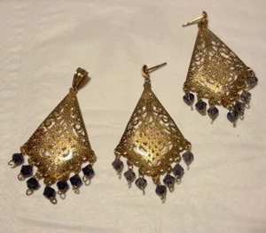 14k Gold Filled Earrings And Pendant Set - Picture 1 of 1